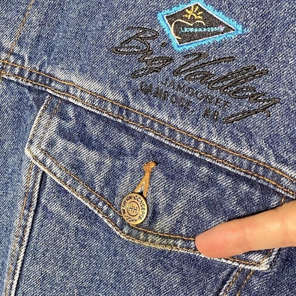 Vintage Western Concepts Big Valley Jamboree Denim Jean Jacket L - Picture 7 of 14